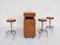 Household Bar and Stools, George Nelson zugeschrieben für Knoll Inc., 1969, 4 . Set 2