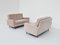 Minimalistische Moderne Zwei-Sitzer Sofas in Blassrosa Samt, George Nelson zugeschrieben für Knoll Inc. / Knoll International, 1950, 2er Set 3