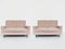 Minimalist Modern Two-Seater Sofas in Pale Pink Velvet attributed to George Nelson for Knoll Inc. / Knoll International, 1950, Set of 2, Image 1