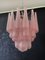 Vintage Italian Murano Chandelier with Pink Glass Petals Drop from Mazzega, 1990s, Image 7