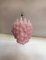 Vintage Italian Murano Chandelier with Pink Glass Petals Drop from Mazzega, 1990s, Image 16