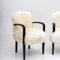 20th Century White Sheepskin Armchairs, Set of 2 4