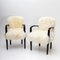 20th Century White Sheepskin Armchairs, Set of 2 3