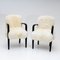 20th Century White Sheepskin Armchairs, Set of 2 7