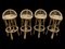 Rattan Barhocker, 1960er, 4 . Set 2