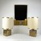 Mirror & Table Lamps by Luciano Frigerio, 1970s, Set of 3 1
