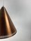 Lámpara colgante danesa grande de cobre perforado de Nordisk Solar, años 60, Imagen 3