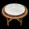 Rattan and Marble Sun Table, 1950s 1