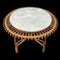 Rattan and Marble Sun Table, 1950s, Image 1