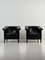 Black Leather Armchairs, Set of 2 7