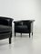 Black Leather Armchairs, Set of 2 2