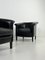 Black Leather Armchairs, Set of 2, Image 2