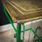 Vintage Green Metal Side Tables with Brass Leaf, Set of 2 3