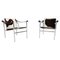 LC1 Armchairs attributed to Le Corbusier, Jeanneret & Perriand for Cassina, 1960s, Set of 2 1