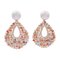 14 Karat Rose Gold Earrings with Pink Pearls, Tanzanite, Sapphires and Diamonds, 1970s, Set of 2, Image 1