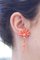 Boucles d'Oreilles Pendantes en Or Rose avec Corail, 1950s, Set de 2 5