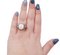 Ring aus Roségold und Silber mit Perle, Tsavorit und Diamanten 4