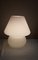 Vintage Mushroom-Shaped Table Lamp in White Opaque Glass, 1980s 4