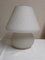 Vintage Mushroom-Shaped Table Lamp in White Opaque Glass, 1980s 1