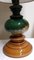 Lámpara de mesa alemana estilo Fat Lava vintage con base de cerámica esmaltada en verde y marrón, años 70, Imagen 4