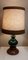 Vintage Fat Lava Style German Table Lamp with Green-Brown Glazed Ceramic Base, 1970s, Image 6