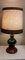 Vintage Fat Lava Style German Table Lamp with Green-Brown Glazed Ceramic Base, 1970s, Image 7