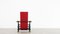 Rotblauer Stuhl von Gerrit Rietveld für Cassina No. 213, 1970 9
