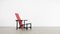 Rotblauer Stuhl von Gerrit Rietveld für Cassina No. 213, 1970 1