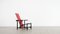 Rotblauer Stuhl von Gerrit Rietveld für Cassina No. 213, 1970 7