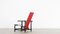 Chaise Rouge Bleue par Gerrit Rietveld pour Cassina No. 213, 1970 17