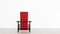 Rotblauer Stuhl von Gerrit Rietveld für Cassina No. 213, 1970 15