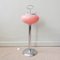 Lámpara de pie portuguesa de cenicero de vidrio opalino rosa, años 60, Imagen 1