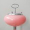 Portuguese Pink Opaline Glass Ashtray Floor Lamp, 1960s 3