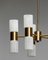 Brass and Art Glass Chandelier by Hans-Agne Jakobsson for Markaryd, Sweden, 1960s, Image 3