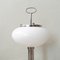 Portuguese White Opaline Glass Ashtray Floor Lamp, 1960s 4