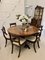 Antique Victorian Burr Walnut Marquetry Inlaid Dining Table for 6 People, 1850 4