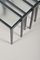 Nesting Tables in Black Stained Wood and Glass Top, 1960s, Set of 3 6