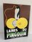 Enamel Laines Du Pingouin Sign by Ed Jean for Will Lacroix, 1930s 2