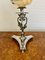 Antique Victorian Ornate Silver Plated Oil Lamp, 1860 4