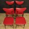 Italian Dining Chairs in Faux Leather, 1970s, Set of 4 10