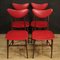 Italian Dining Chairs in Faux Leather, 1970s, Set of 4 1