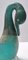 Postmodern Teal Scavo Glass Duck with Gold Flakes attributed to Cenedese, Italy, 1980s, Image 8