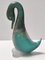 Postmodern Teal Scavo Glass Duck with Gold Flakes attributed to Cenedese, Italy, 1980s 3