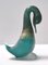 Postmodern Teal Scavo Glass Duck with Gold Flakes attributed to Cenedese, Italy, 1980s 1