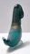 Postmodern Teal Scavo Glass Duck with Gold Flakes attributed to Cenedese, Italy, 1980s 5