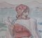 Armand Cacheux, Retour de baignade à la plage, Watercolor and Crayon on Paper, Framed, Image 4