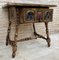 Antique Spanish Baroque Walnut Side Table with Carved Frame, 1890s 6