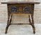 Antique Spanish Baroque Walnut Side Table with Carved Frame, 1890s 15