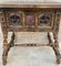 Antique Spanish Baroque Walnut Side Table with Carved Frame, 1890s 9