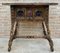 Antique Spanish Baroque Walnut Side Table with Carved Frame, 1890s, Image 1